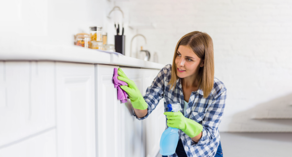 someone dusting