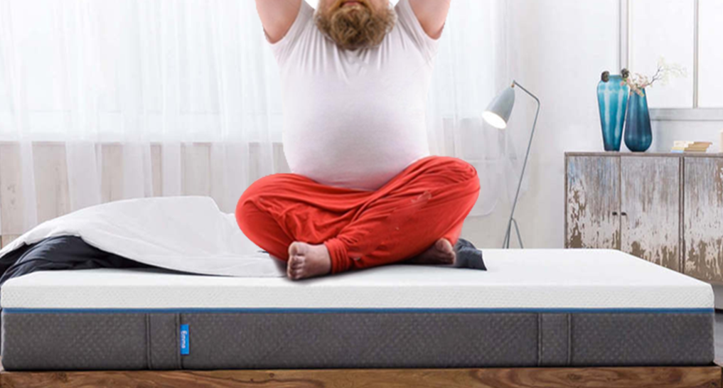 image of a heavier person on a mattress