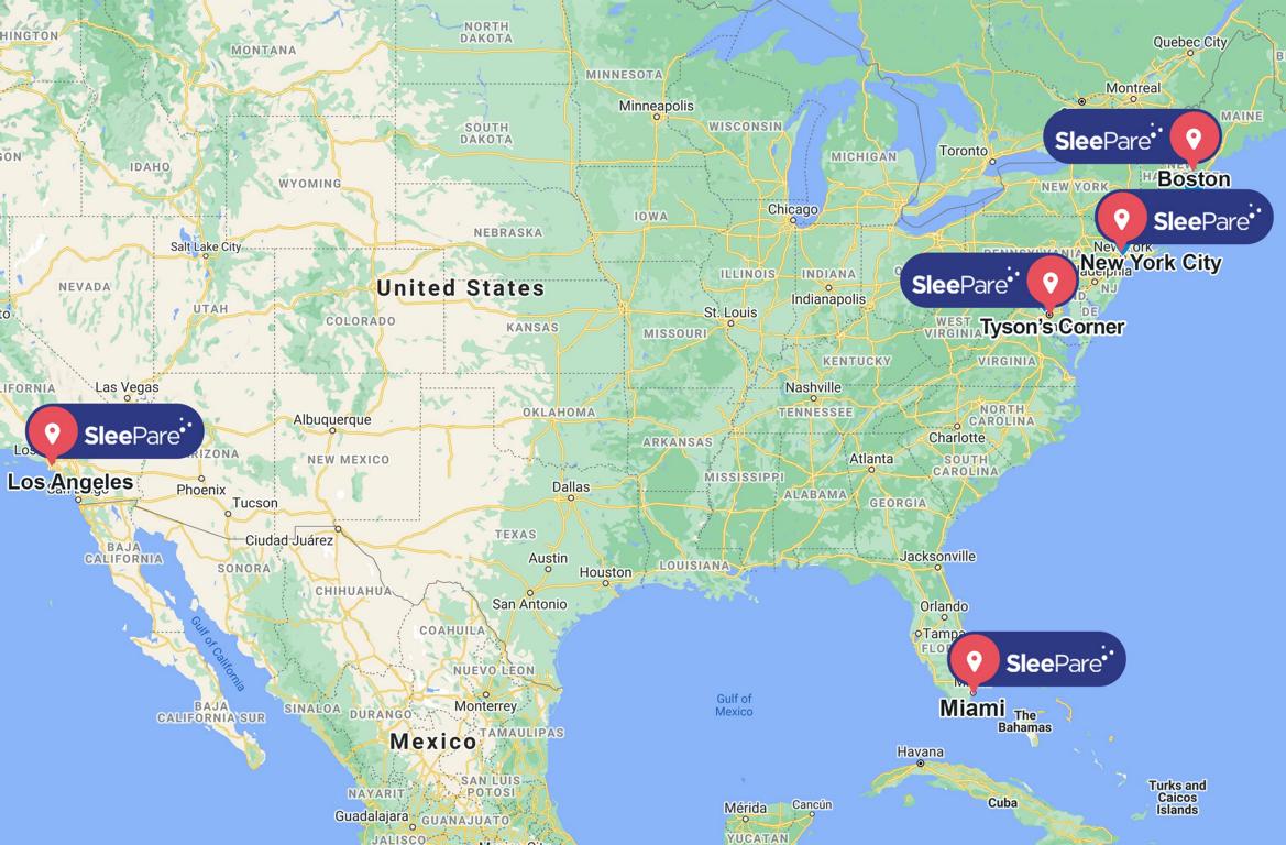 SleePare Mattress Stores Arlington Map