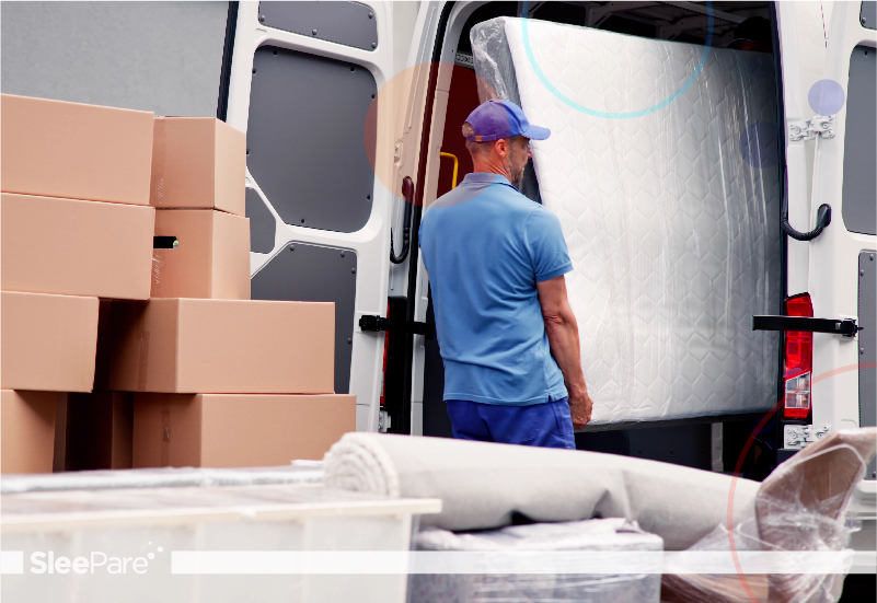 White glove delivery in progress White glove delivery in progress